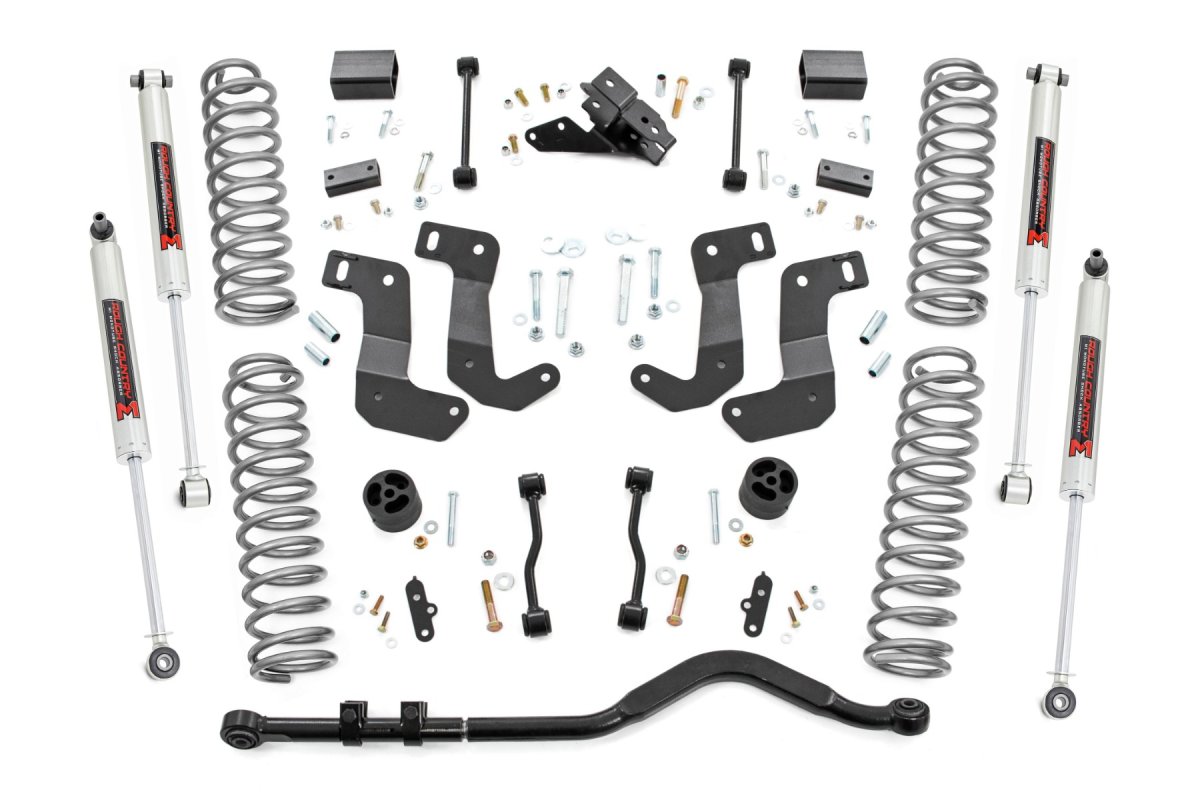 Jeep Wrangler Suspension Lift Kit - Rough Country - 3.5 Inch, C/A Drop, Stage 1, M1 - '18-'23